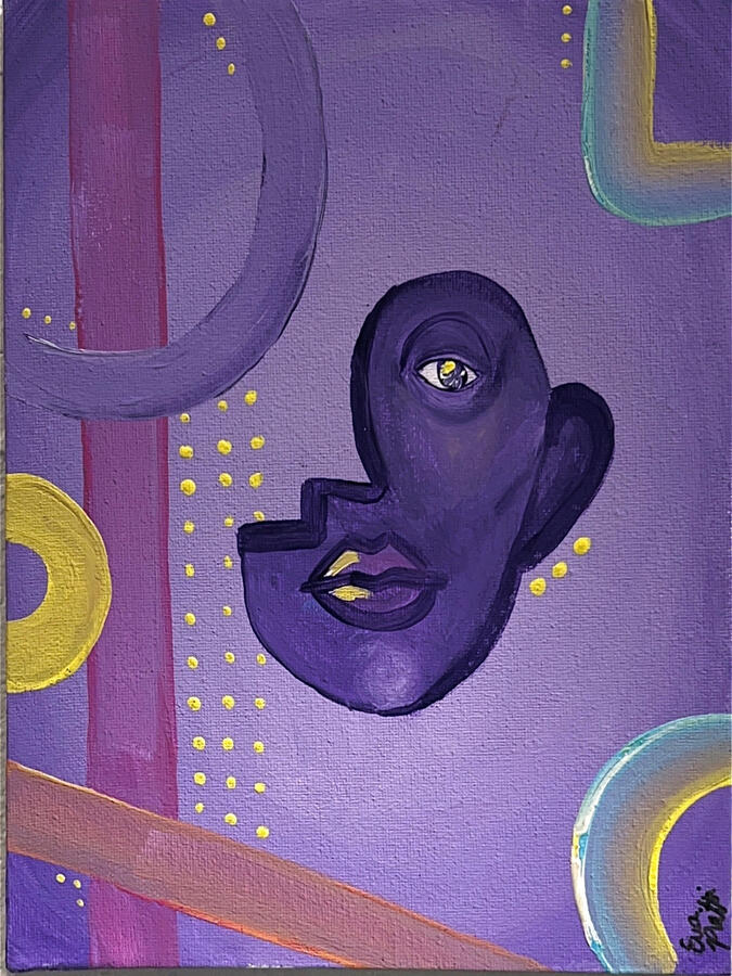 Untitled (Abstract) by Eva Prifti, Acrylic on Canvas, 10 x 8 inches, $10 + Shipping